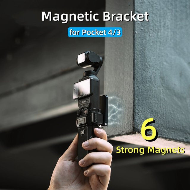 DJI Magnetische Halterung für Osmo Pocket 3 und Pocket 4, Verstellbare Saugnapf-Fixierung in Schwarz - Bild 1