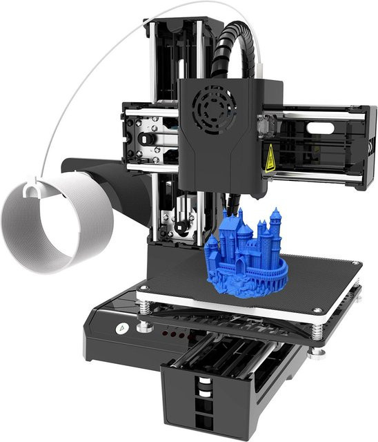 EasyThreed Mini-Desktop-3D-Drucker für Kinder, FDM-Drucker in Schwarz, Druckgröße: 10 x 10 x 10 cm - Bild 1