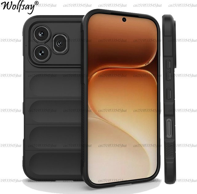 Stoßfeste Silikon Handyhülle für Honor 600 und Honor 600 Pro in Schwarz und Rot - Bild 1