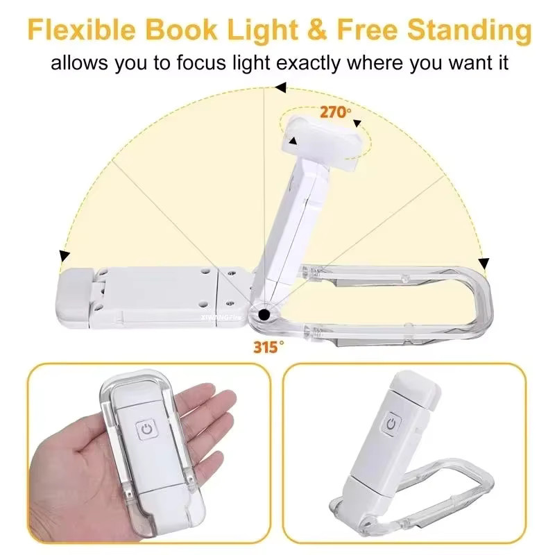 Heinast USB wiederaufladbare Buchleuchte in Weiß mit 3-stufiger Dimmfunktion und Touch-Bedienung - Bild 4