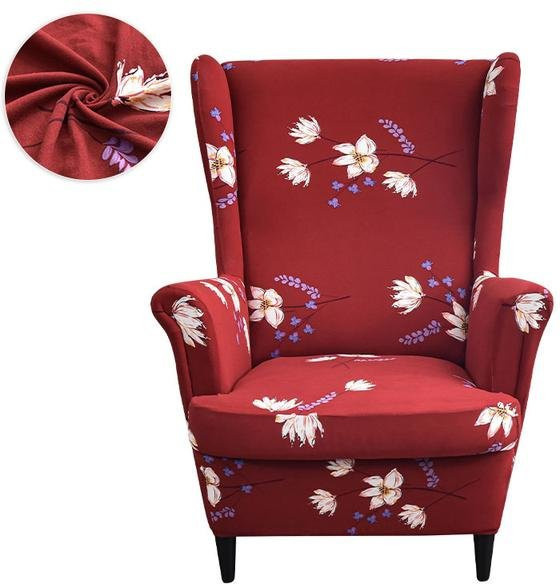 YZFZP Bedruckter Ohrensesselbezug aus Stretch-Spandex in modernem Design, waschbarer Sesselbezug für Relax-Sofas und Kissenbezüge - Bild 1