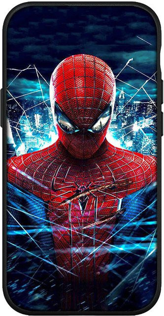 MINISO Handyhülle Spiderman Superheld für iPhone, Samsung Galaxy, Xiaomi Redmi und OPPO in Schwarz und Mehrfarbig - Bild 1