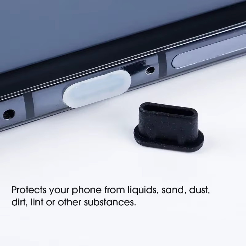 60 Stück USB-C Staubschutzstecker aus Silikon in Transparent als Ladeanschluss-Schutz für iPhone und Samsung sowie Xiaomi - Bild 3