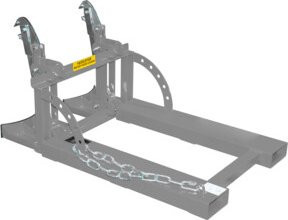 Bauer Südlohn Fasslifter RS 60-II für Stapler, Mausgrau, Stahl, L 105 cm x B 65 cm x H 46 cm - Bild 1