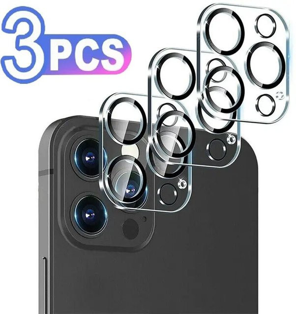 HD Gehärtetes Glas Kamera-Schutzfolie für Apple iPhone 16 15 14 13 Pro Max Plus 13 mini, transparent - Bild 1