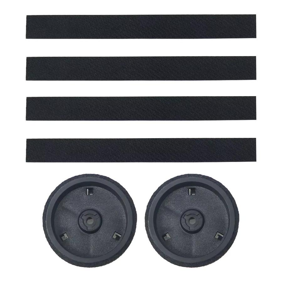 6-teiliges Zubehör-Set für iRobot Braava Wischroboter mit 2 Rädern und 4 Reifen in Schwarz für Modelle 380t, 321 und Mint Plus 5200c - Bild 3
