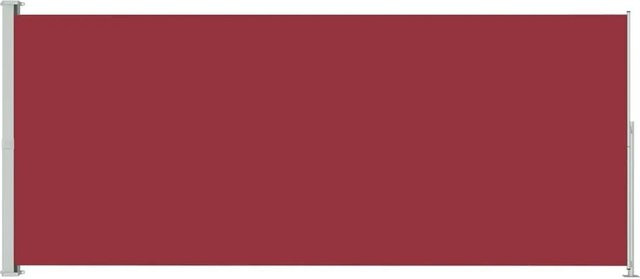 Furnicato Seitenmarkise ausziehbar Rot mit automatischer Aufroll-Funktion aus Polyester, B/H: 500 x 180 cm - Bild 1