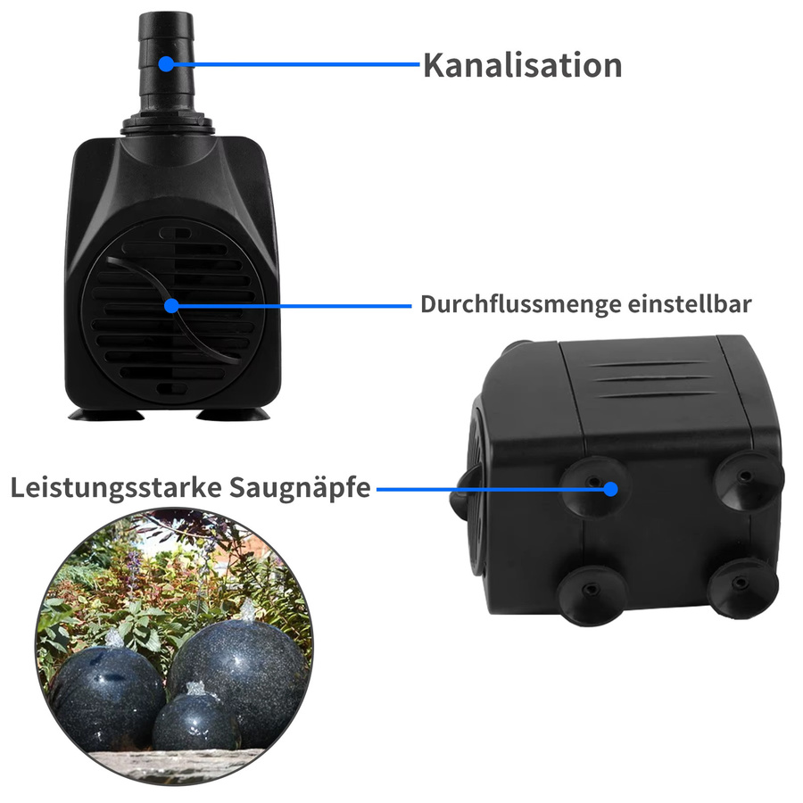 Forever Speed Springbrunnenpumpe mit LED-Ring in Weiß und 1500 l/h Förderleistung - Bild 3