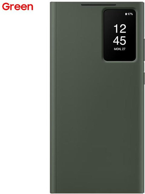 Smart View Wallet Flip Case für Samsung Galaxy S23 Ultra SM-S918B Handyhülle in Grün - Bild 1
