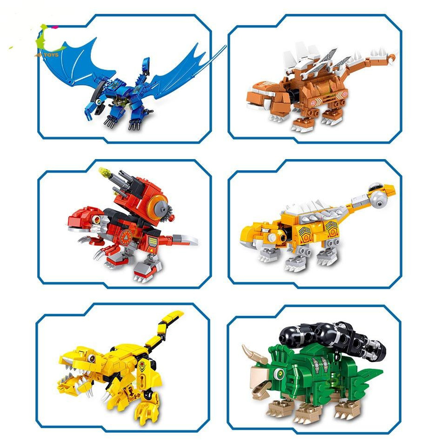 Affenmann Dinosaurier Mecha Drachengemeinde Bausteine Set 670 Stück - Bild 2