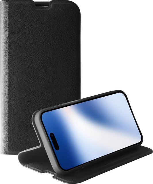 Vivanco Premium Wallet Book Cover Handyhülle für iPhone 15, schwarz - Bild 1