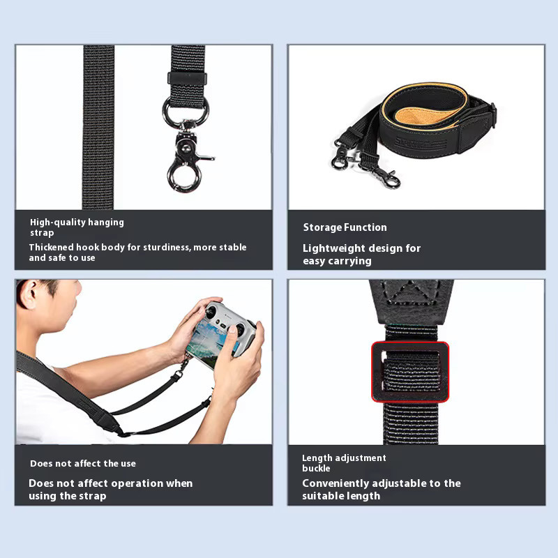 DJI Umhängeband Lanyard für DJI RC Pro und RC 2 Controller in Schwarz - Bild 4