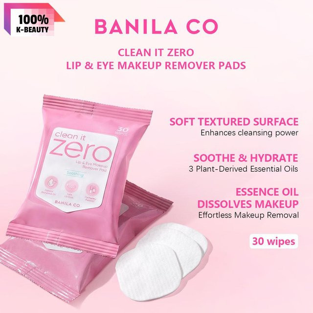 BANILA CO Clean It Zero Make-up-Entferner-Pads für Lippen & Augen, Unisex - Bild 1