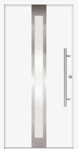 Splendoor Haustür RHODOS Prime aus Aluminium in Weiß mit Glaseinsatz, B: 66 cm, T: 7 cm, H: 210 cm - Bild 1