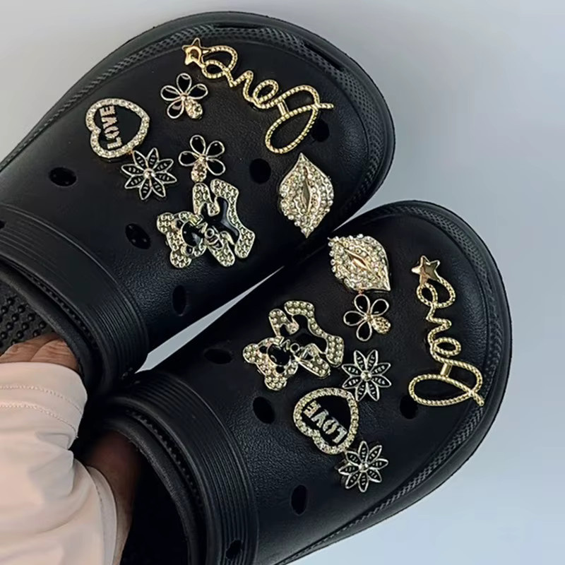 FHLDING Schuh-Charm-Set, Gold, Kristall, Verspielt - Bild 6