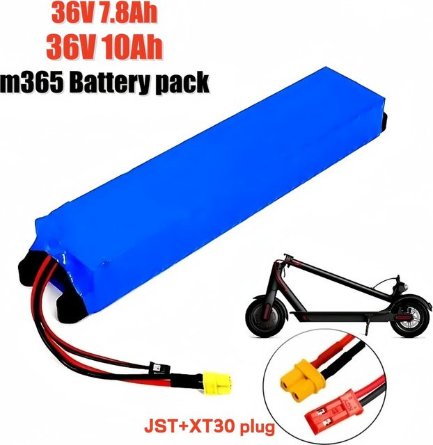 Aleaivy Elektroroller Akku 36V 10Ah 10000mAh mit BMS in Blau für M365 250W-500W - Bild 1