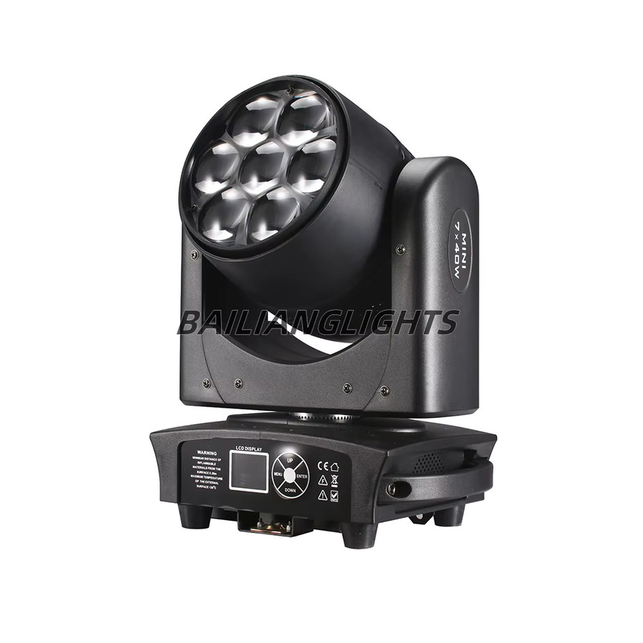 BAILIANGLIGHTS Bee Eye LED Moving Head 4-in-1 RGBW Beam & Wash mit Zoom für DJ, Party und Bühnenbeleuchtung, Schwarz - Bild 2
