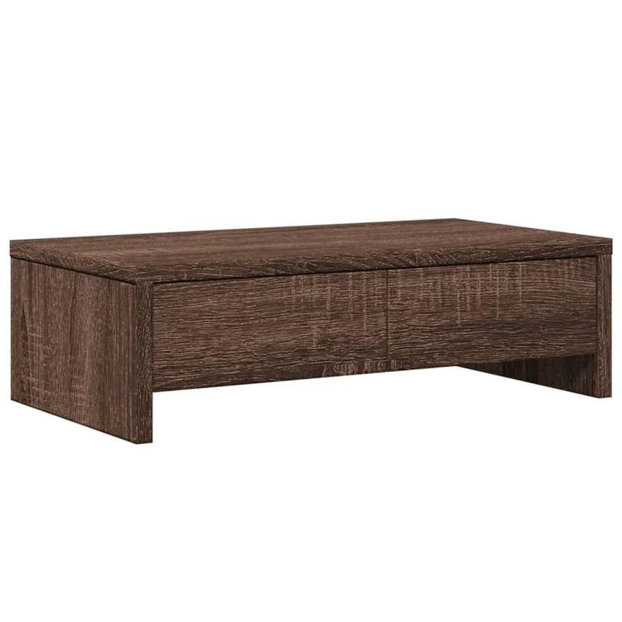vidaXL Monitorständer mit Schubladen in Eiche Braun, B/T/H: 50 x 27 x 15 cm - Bild 2