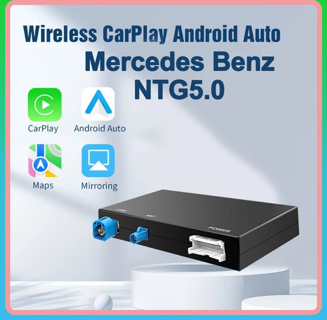 Drahtloses CarPlay und Android Auto Upgrade für Mercedes Benz NTG5.0 C-Klasse GLC W205 V-Klasse W447 in Schwarz - Bild 1