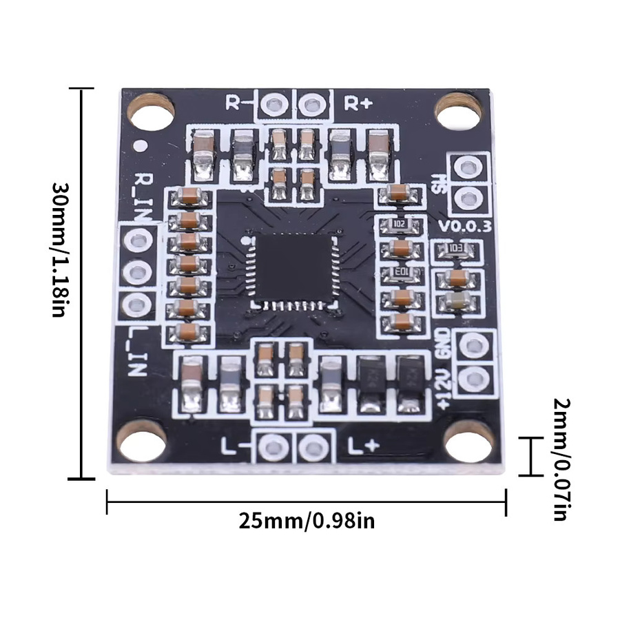 PAM8610 Digitaler Audio-Leistungsverstärker Modul Klasse D Zweikanal-Stereo in Schwarz - Bild 5