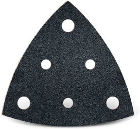 Menzer Klett-Schleifblätter Set für Multischleifer, Körnung K120, 82 mm Durchmesser, 6-Loch, Farbe Schwarz, 50 Stück - Bild 1