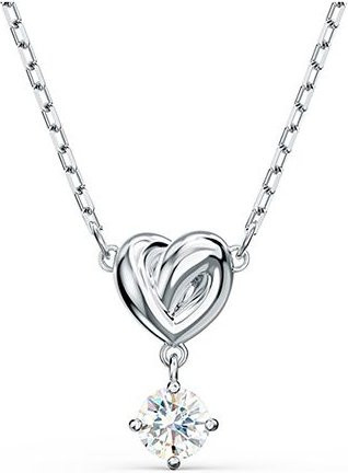 Swarovski Herz Anhänger Halskette, Weiß, Kristall, Damen - Bild 1