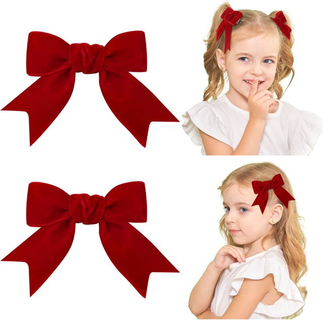 Haarspangen Baby Mädchen, Weihnachtsmann, Bögen - Bild 1