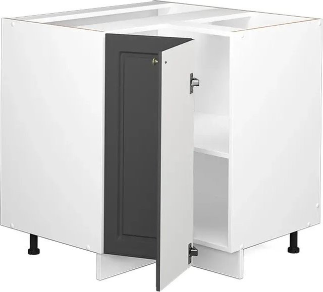 Vicco Eckunterschrank Fame-Line Küche Anthrazit-Gold/Weiß Eiche B/T/H: 80,5 x 60,0 x 82,0 cm - Bild 1