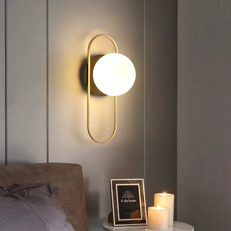 HAULVANG Nordische LED-Wandleuchte für Flur und Gang in Schwarz-Gold mit G9-Glühbirne - Bild 2