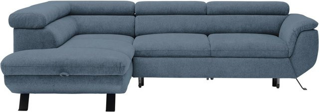 Mömax Ecksofa Raven in Royalblau mit verstellbarer Kopfstütze und Lift-up-Sitzfunktion - Bild 1