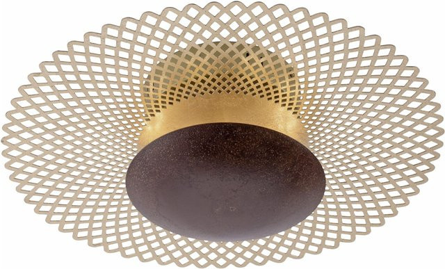 Paul Neuhaus Deckenleuchte Modern in Gold/Messing und Braun aus Metall mit Leuchtmittel - Bild 1