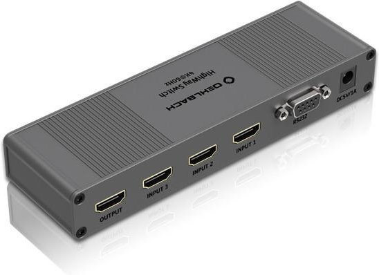 Oehlbach Highway HDMI Switch für Receiver, BluRay Player und Spielekonsolen in Grau - Bild 1