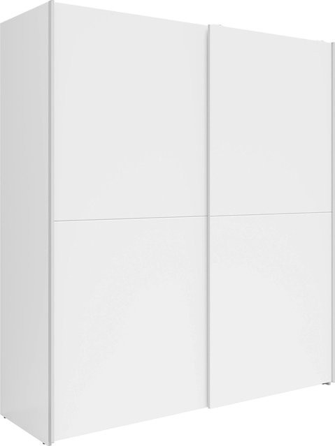 Based Schwebetürenschrank Time Weiß mit silbernen Akzenten, B/H/T: 170 x 191 x 59 cm - Bild 1