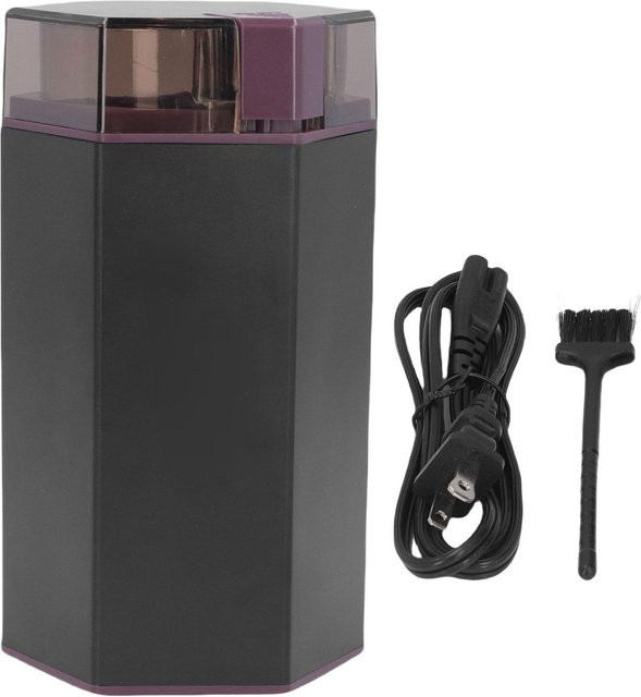 Elektrische Kaffeemühle von OutsideWorld in Schwarz mit 150W Leistung, 30000RPM und transparentem Deckel inklusive Reinigungsbürste - Bild 1
