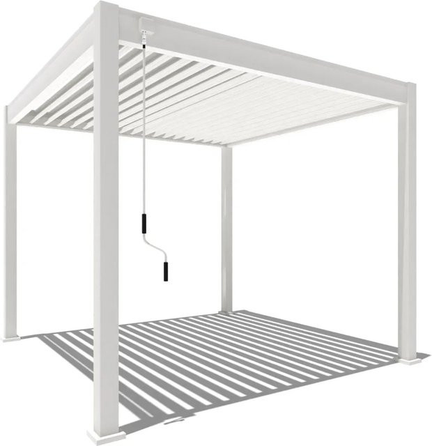 Weide Classic Pavillon Pergola aus Aluminium und Stahl in Weiß, B/T/H: 300 x 300 x 250 cm - Bild 1
