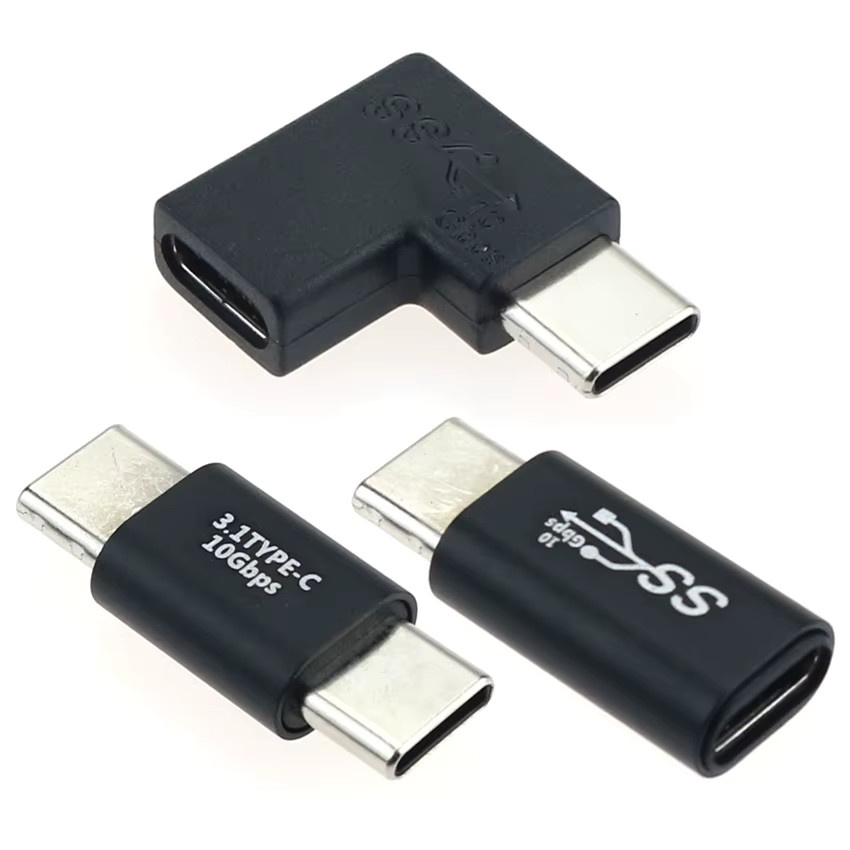 Cltgxdd U-förmiger USB-C-Adapter Typ-C-Stecker auf Buchse OTG-Konverter 10-Gbit/s in Schwarz - Bild 4