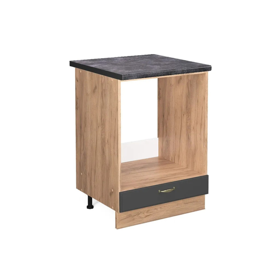 Vicco Herdbauschrank Fame-Line Anthrazit-Gold Eiche, Wandmontage, B/T/H: 60 x 60 x 82 cm - Bild 2