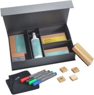 Sigel Starterset für Whiteboards und Glas-Magnettafeln, 12-teilig, Multicolor mit Spray - Bild 1