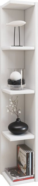 VCM Holzregal Honsa stehend, Weiss, H x B x T: 97 x 17 x 17 cm - Bild 2