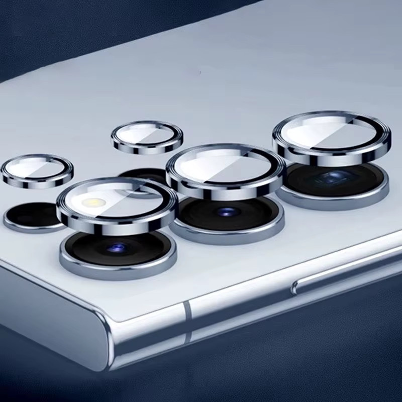 Metall-Kameraobjektivschutz aus gehärtetem Glas für Samsung Galaxy S26 S25 S24 S23 Ultra Plus in Transparent und Gold - Bild 3