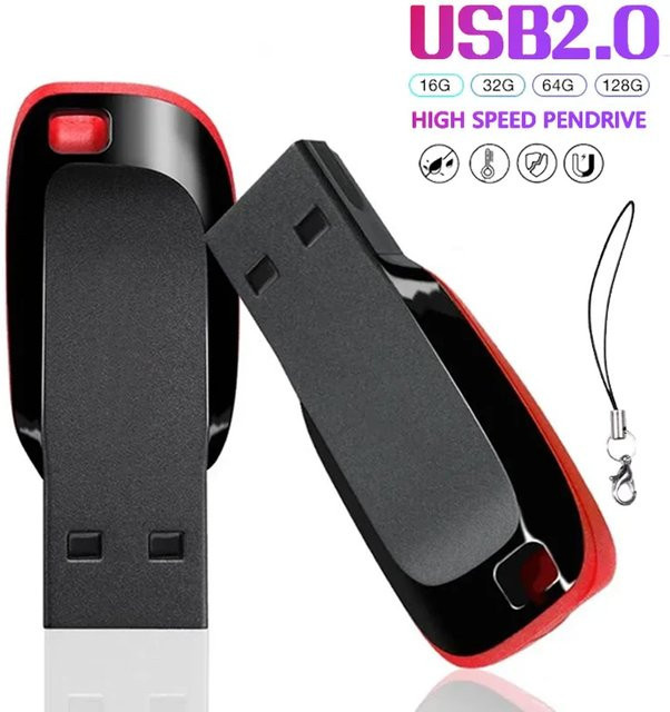 JASTER USB 2.0 Flash-Laufwerk wasserdicht, Schwarz - Bild 1