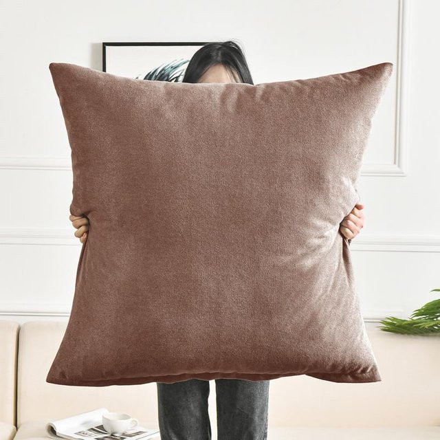 JMG Clothing Kissenbezug Uni Braun aus Polyester, B/H: 50 x 50 cm - Bild 1