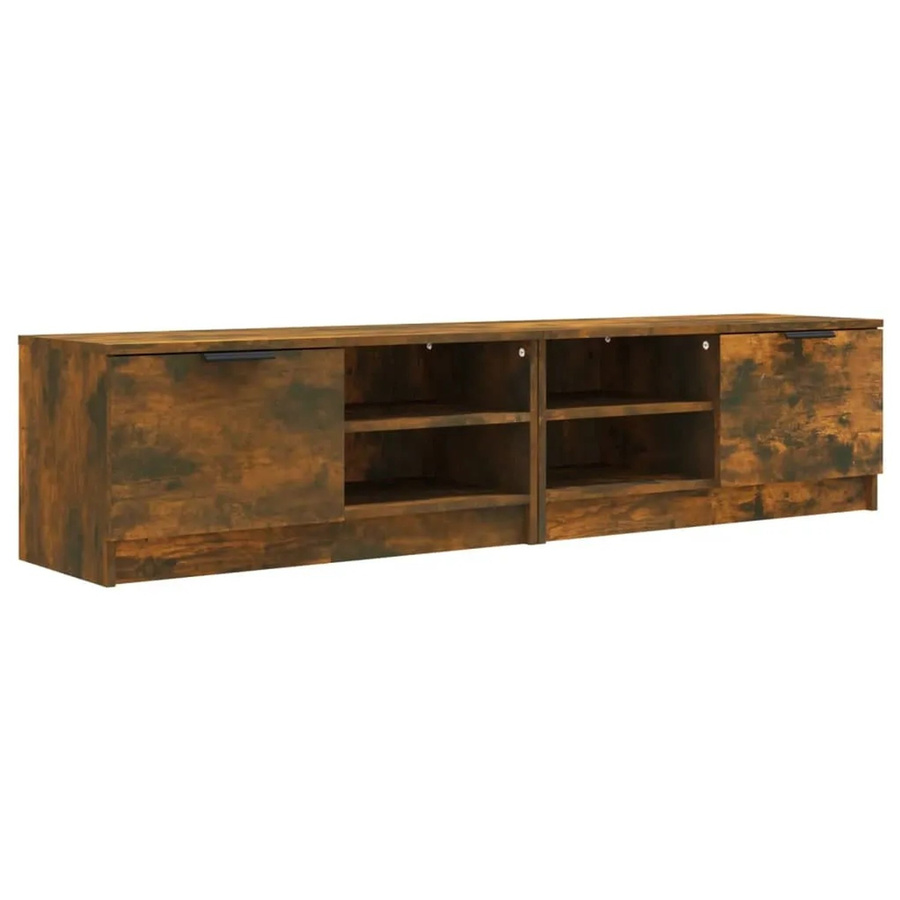 Set aus 2 vidaXL TV-Schränken in Räuchereiche, modern, Holzwerkstoff, B/T/H: 80 x 35 x 36,5 cm - Bild 2