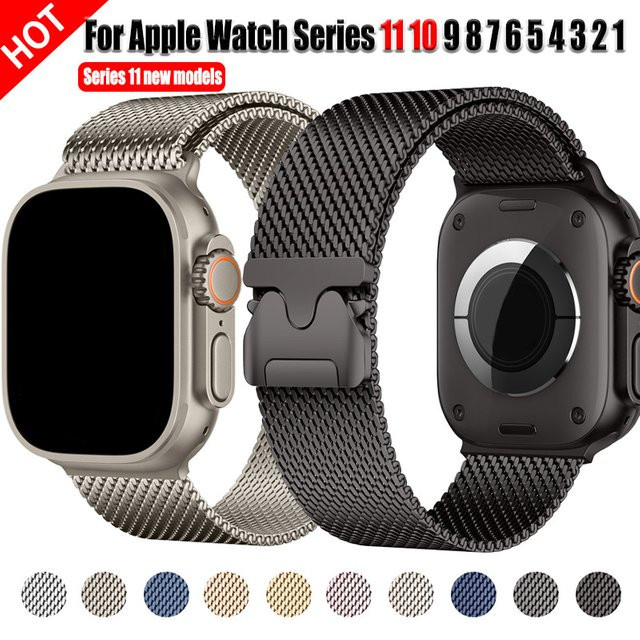 FancyWrist Uhrenarmband Milanaise, Edelstahl, Silber, Unisex - Bild 1