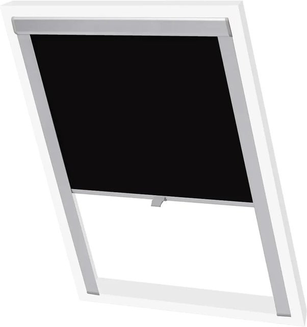 vidaXL Verdunklungsrollo Schwarz thermoisolierend aus Polyester - Bild 1