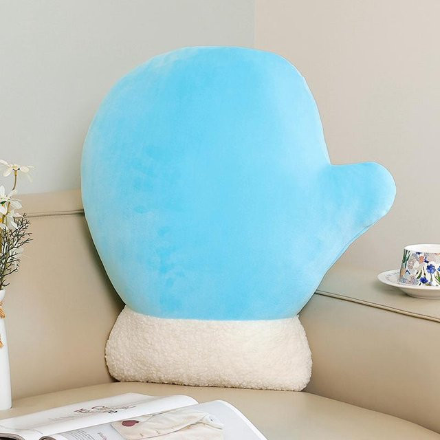 Yiran Toy Handschuhform Plüschkissen in Bunt und Blau, weiches Dekokissen aus Polyester für Sofa und Stuhl - Bild 1