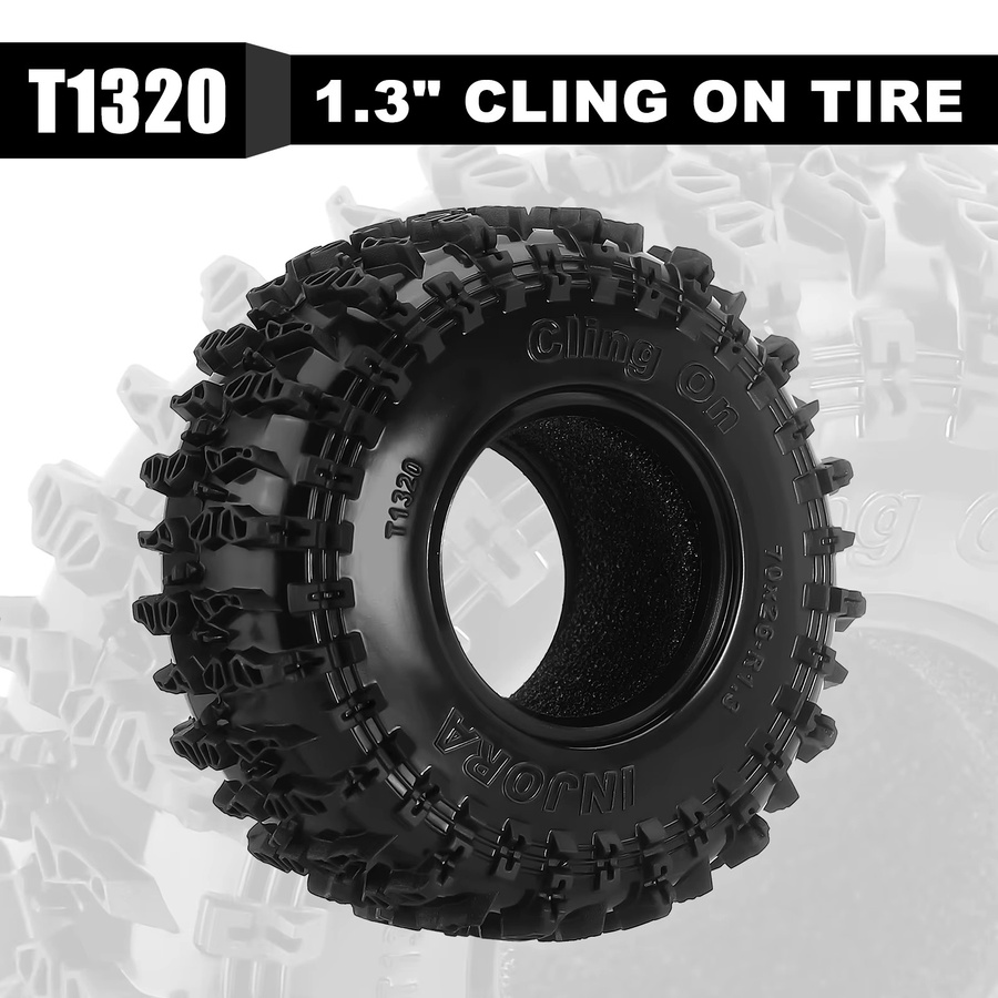 INJORA ClingOn Reifen, 70*26mm, für 1/18 1/24 Micro Crawler - Bild 2