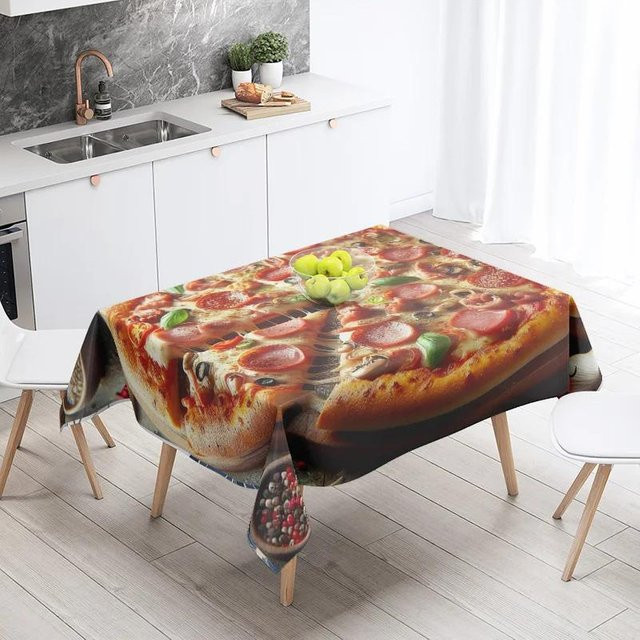 Wasserdichte und ölabweisende Tischdecke von JINGYUE Pet im modernen nordischen Stil mit Lebensmittelmotiv, B/B: 100 x 145 cm, Mehrfarbig - Bild 1