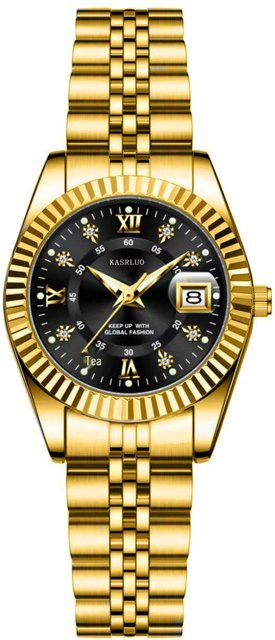 the BAY Armbanduhr Quarz, Edelstahl, Gold, Damen - Bild 1
