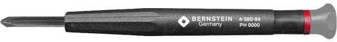 BERNSTEIN Kreuzschlitz-Schraubendreher für Elektronik 4-380-94 Schwarz Klingenlänge: 17 mm - Bild 1